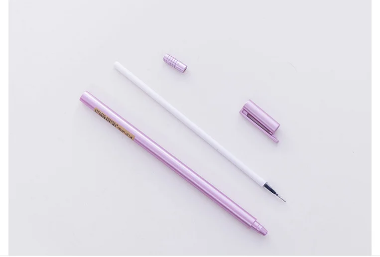 100pcs/Lot Gel Pen Wholesale Creative Metal Feel Neutral Pen 0.5mm Sarbon Black Student Office Writing Supplies GP779