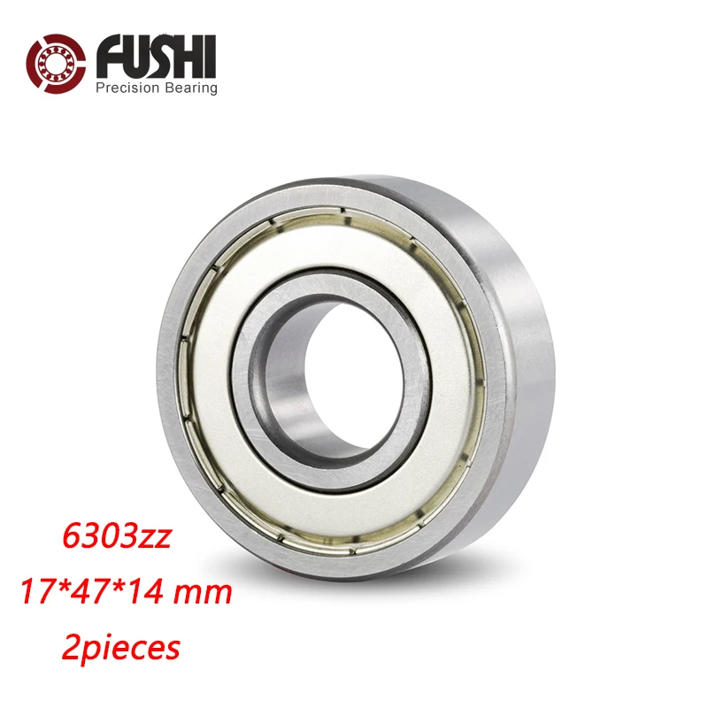 6303ZZ Bearing 17*47*14 mm ABEC-3 ( 2 PCS ) For Blower Vacuums Saw Trimmer Deep Groove 6303 Z ZZ Ball Bearings 6303Z | Компьютеры и