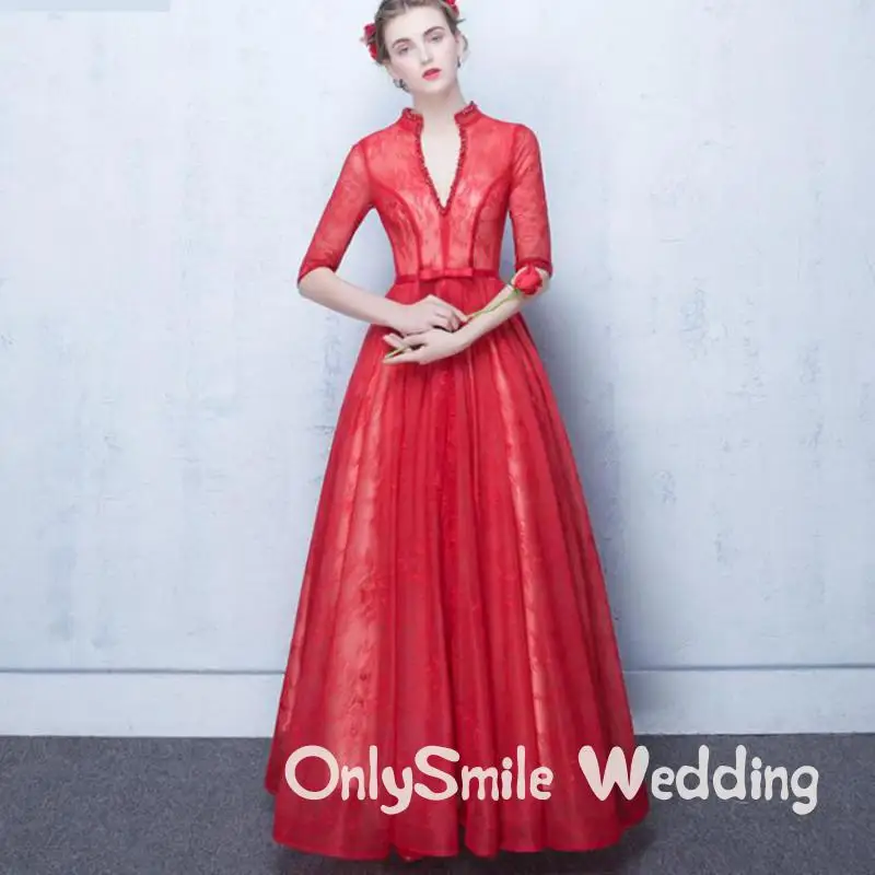 Сексуальное Кружевное выпускное платье vestidos gala тюлевый с открытой спиной прозрачные полурукава контрастного цвета Глубокий v-образный вырез выпускное платье