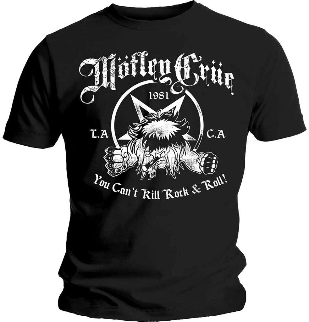 С надписью Mötley Crüe вы не можете убить рок-н-ролл футболка новый официальный!
