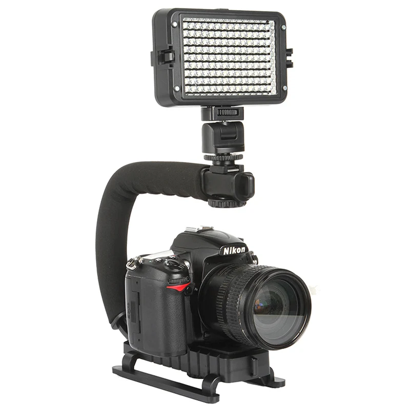 U-Grip Ручной смартфон видео Риг тройной Холодный башмак Steadicam Стабилизатор для Nikon Canon 5D sony A7 A9 DSLR видеомагнитолы Vlog