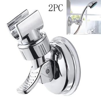 

Shower Head Handset Holder Chrome Plated Bathroom Wall-Mounted Adjustable Suction Bracket 2pcs Bathroom Products