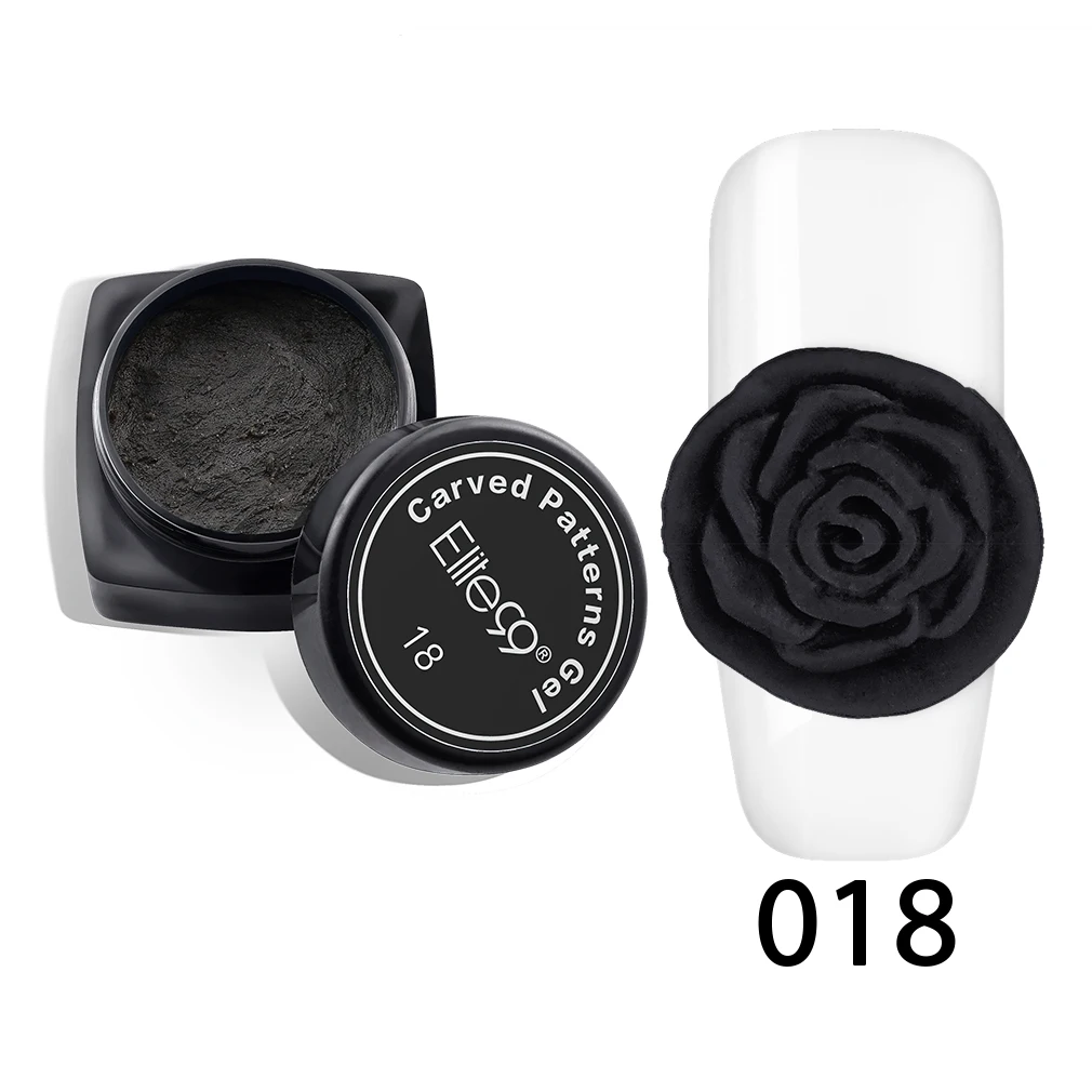 018 Elite99 20 цветов 3D Резные узоры гель замочить от УФ гель для ногтей моделирование Маникюр DIY яркая скульптура украшения для ногтей - Цвет: 018