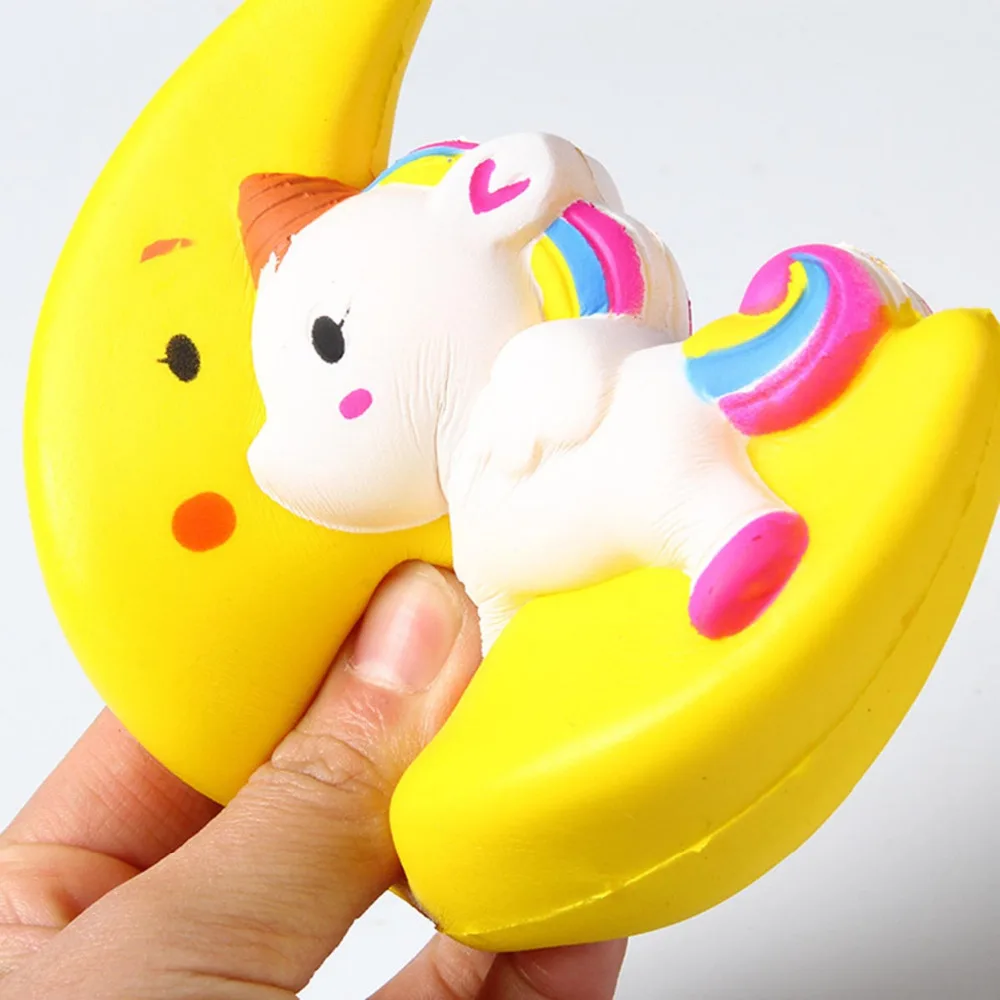 

1 pcs Christmas gift Squeeze PU Toys decompression funny Elastic Environmentally Stress Relief slow rebound toys moon vent toys