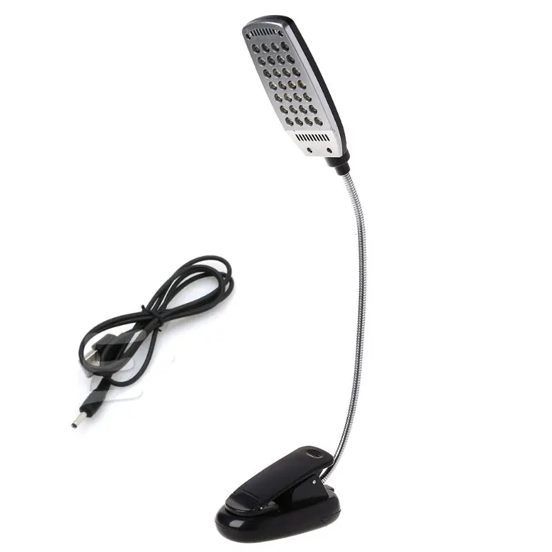 

Flexible USB/Battery Powered Led Desk Lamp 28 LED Bulbs Reading Light Clip-on Bed Desk Table Lamp