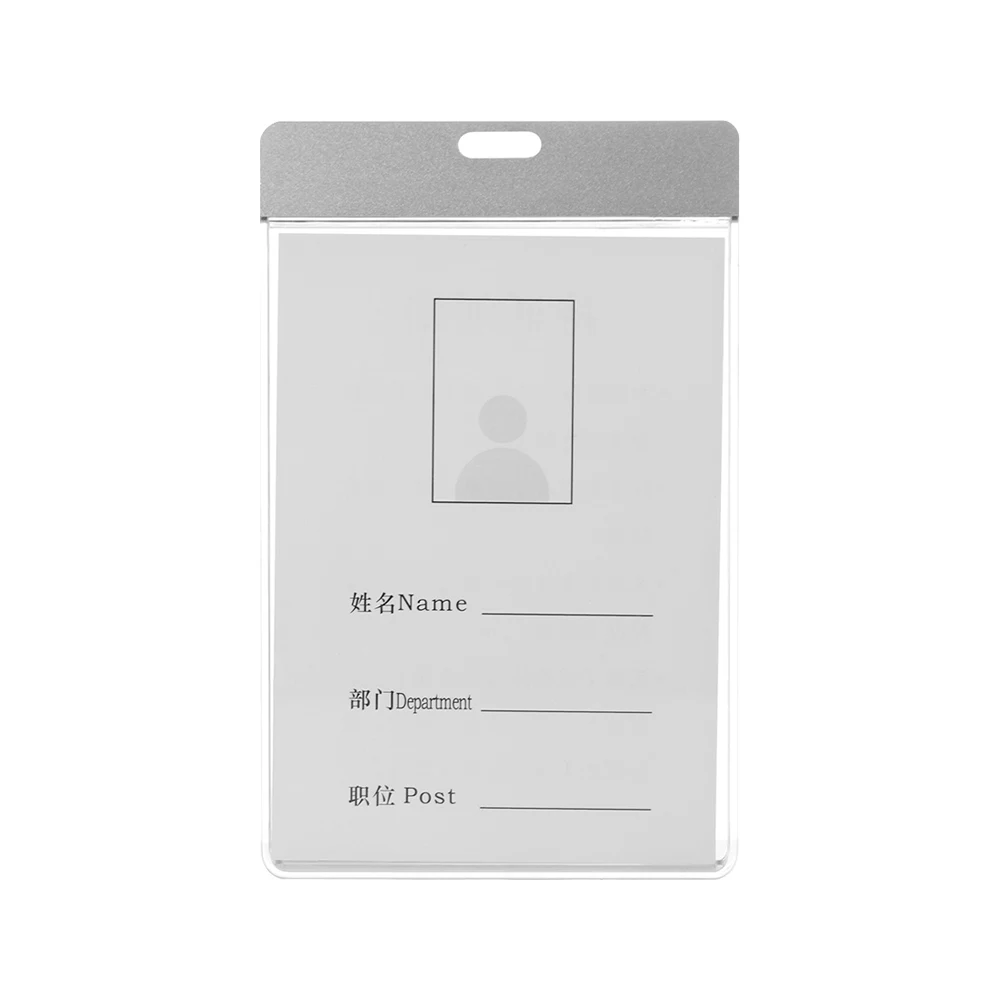 Модный ID/IC держатель для карточек с отбивающимся значком, алюминиевое имя, рукав для карт, шейный ремешок, защитный чехол, держатель для рабочих карт - Цвет: E