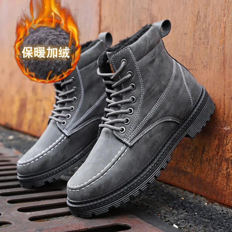Hohner/защитные ботинки; cizme Botas hombre; зимние армейские ботинки; askeri buty bota; kar masculina; Мужская обувь; sepatu robocze; Челси - Цвет: Gray