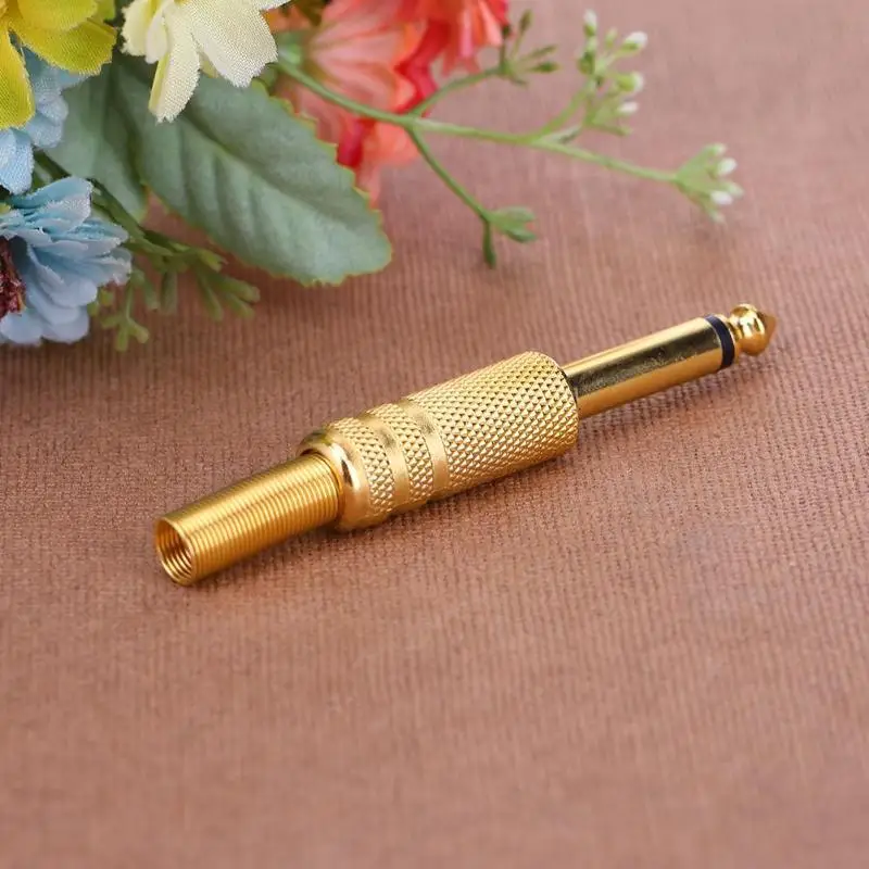 

6.5mm 6.35mm 1/4in Male Mono Plug Adapter Headphone DIY Audio Connectors