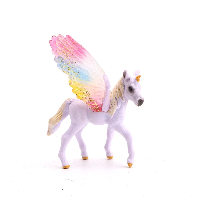 Chenghai миф класс модель животного ультра-Реалистичная Пластиковая Радуга Пегас кукла украшение детская игрушка