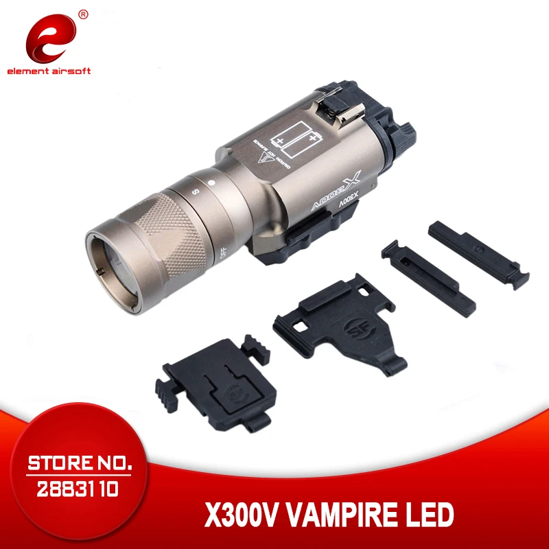 

Element Surefir X300V Airsoft Scout Pistol Flashlight 220 LM Hunting Lamp Light Ampire LED Strobe X300V Gun Weapons Torch EX381
