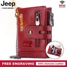 

Name Engraving Genuine Leather Women Wallets Brand Luxury RFID Blocking Walet Zipper Coin Bag Zipper Short Business Card Holder
