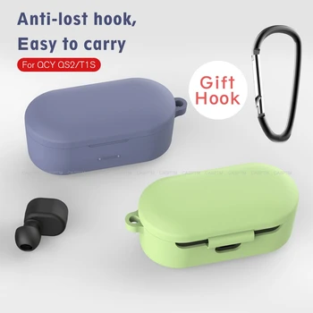 

Wireless Bluetooth Earphone Protective Case For QCY QS2 Charging Cases Cover Skin For QS2 T1S Headset Silicone Full Cover Coque