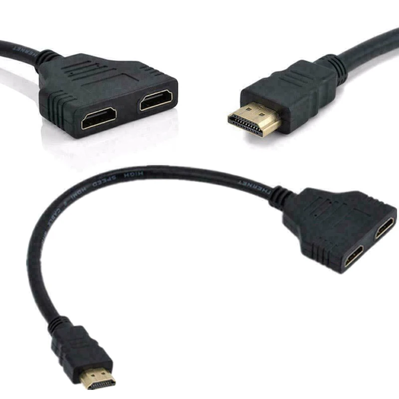 Новинка хит 1080 P HDMI порт Мужской и Женский 1 вход 2 выхода сплиттер Кабель адаптер
