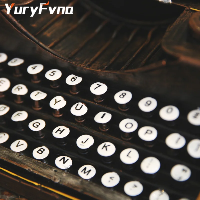YuryFvna металлическая винтажная декоративная фигурка машинки модель реквизит Typer маркировочная машина статуя домашний офис магазин украшения