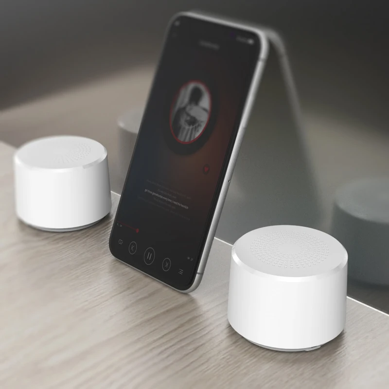 2019 круглая портативная Мини Беспроводная Bluetooth Колонка сабвуфер Smart Голосовое
