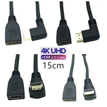 

HDMI 2.0 Extension Cable Up Down Right Left Angled Elbow HDMI Cord Male to Female Extender 2K*4K@60HZ Ultra HD 3D 1080P Ethernet