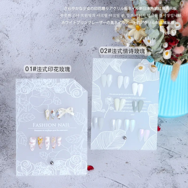 Acrylic Tabletop Acrylic Nail Art Display Irregular Board Transparent Nail Art Showing Holder, Acrylic Dust-proof Display Board
