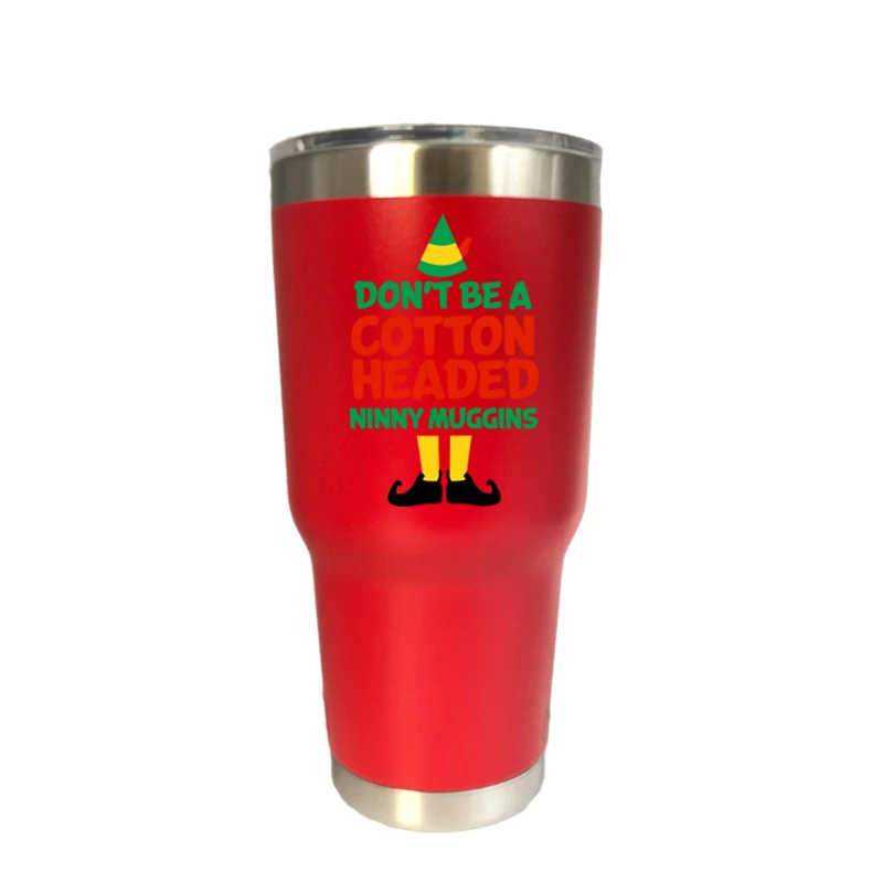 30 oz red Рождественская 20 унций тумблер дорожная Автомобильная кружка с двойными стенками Изолированная вакуумная фляжка из нержавеющей стали Термос водяное бутылочное пиво кофейная чашка - Цвет: 30 oz red