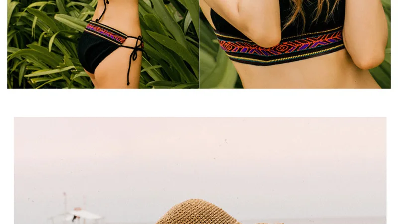Летняя женская шляпа с широкими полями, соломенная шляпа с защитой от солнца, пляжная шляпа, регулируемая, ручная работа, плетение, складные солнцезащитные шляпы для женщин, женские