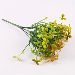 Enhance your product title to: Vibrant Green Four - Leaf Clover Artificial Plant for Home and Wedding Décor (Orange)