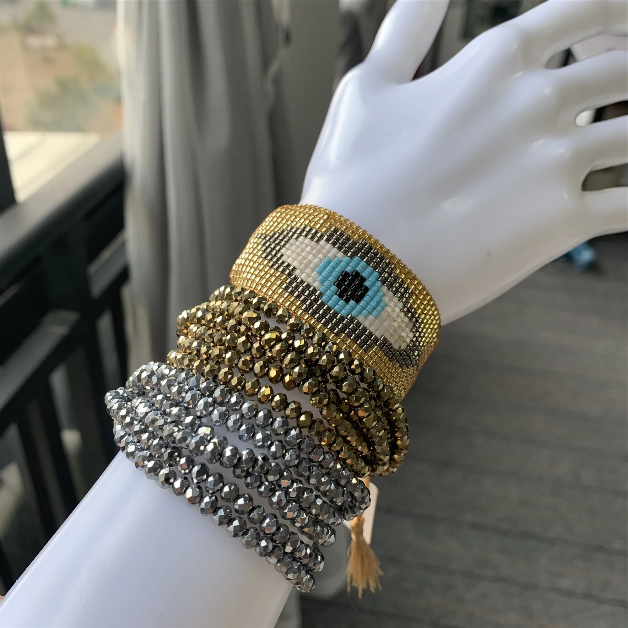 S-T0011 SHINUSBOHO2019, модные женские браслеты со злом Миюки, мужские браслеты с шармом, ювелирные изделия на удачу, золотые браслеты, мульти-Bileklik erkek - Окраска металла: S-T0011