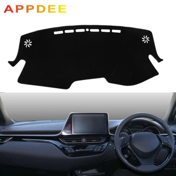 

APPDEE Auto Dashboard Cover Dashmat Pad Carpet Dash Mat Cushion Two Layer For Toyota C-HR CHR 2016 2017 2018 2019 Anti-Sun LHD