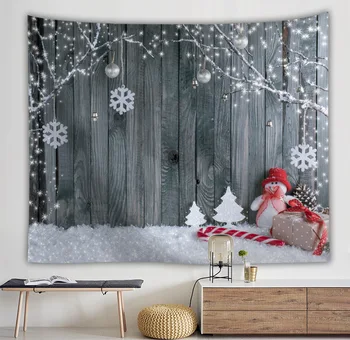 

Christmas Tapestry Christmas Tree Background Wall Santa Claus Background Cloth Christmas Decorations Fireplac for Home Tapestry