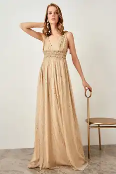 

Trendyol Bias Tape Detailed Evening Dress TPRSS19FZ0175