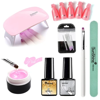 

8pcs/set 15ml Nail UV Gel Nail Acrylic Fiberglass Extension Fiber Tips For Nails Art Kit Manicure Tools Builder Gel Nail Set Kit