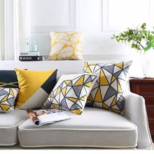 Nordic geometric striped cotton sofa pillowcase bedroom living room decoration cushion cover 45*45cm
