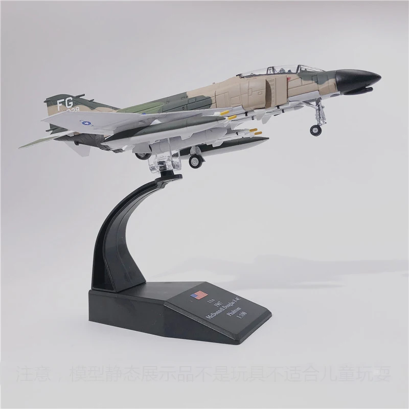 Vietnam War Mig Killer US F-4c Phantom Scat Strike Aircraft F4 alloy Fighter Aircraft Model 1/100 Alloy Classic Collection