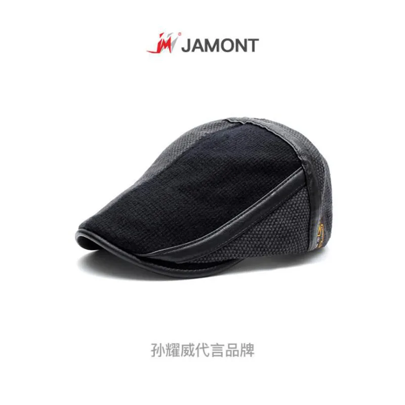 [JAMONT] Высокое качество Зимний вязаный берет Casquette Homme кожаная плоская кепка для мужчин Boina Hombre козырек шляпа Planas Snapback шляпа
