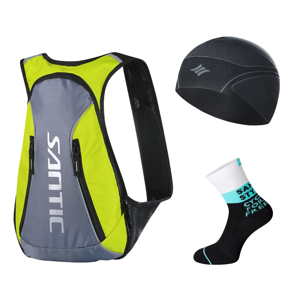Santic велосипедная кепка осень и зима уличные велосипедные носки рюкзак MTB дорожный ветрозащитный свободный размер - Цвет: 4