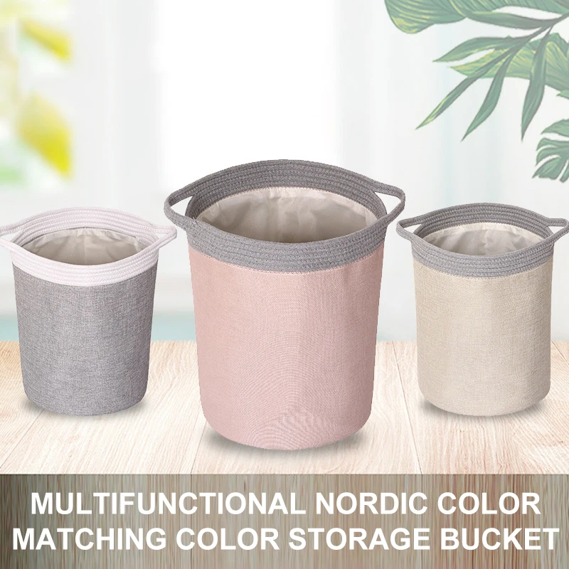 Imitation Cotton And Linen Storage Storage Box Foldable Storage Basket Quality Housekeeping Container Organizers 2