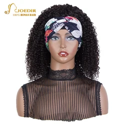 Joedir Kinky Curly Headband Wig Human Hair Wig  Human Remy Hair Scarf Wig Glueless Deep Curly Wig Headbands For Women