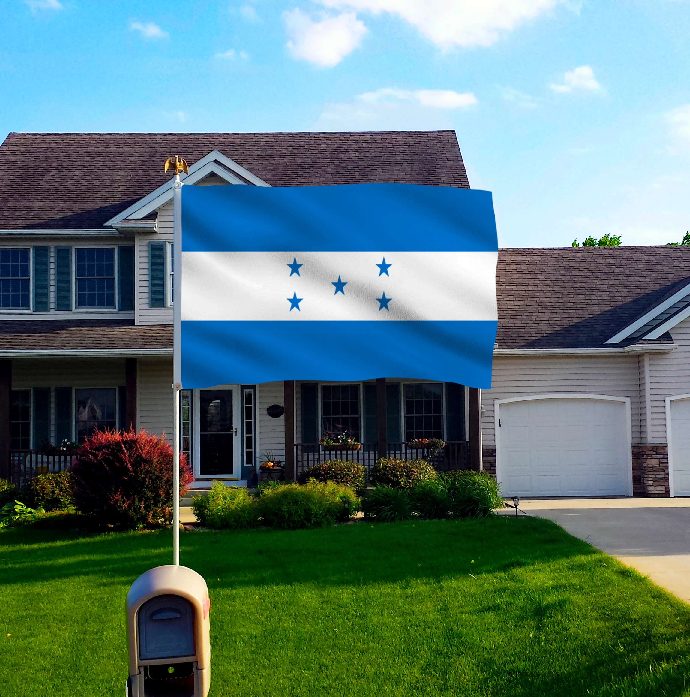 DFLIVE Honduras флаг с принтом из полиэфира 3x5 футов, 90x150 см, Национальный Баннер Honduras HN