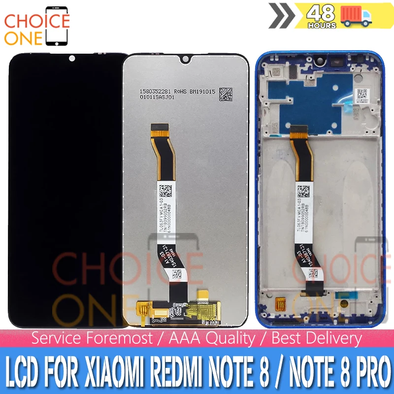 ЖК-дисплей 6 3 дюйма для Xiaomi Redmi Note 8 M1908C3JH сенсорный экран с дигитайзером в сборе 53