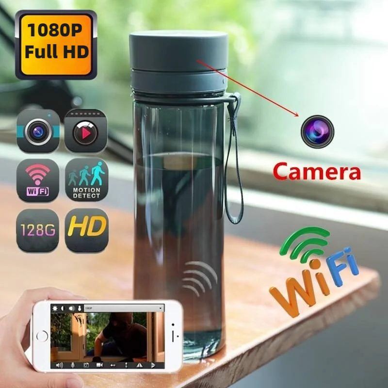 Мини-камера для офиса 1080P Full HD портативная беспроводная с поддержкой Wi-Fi записи на