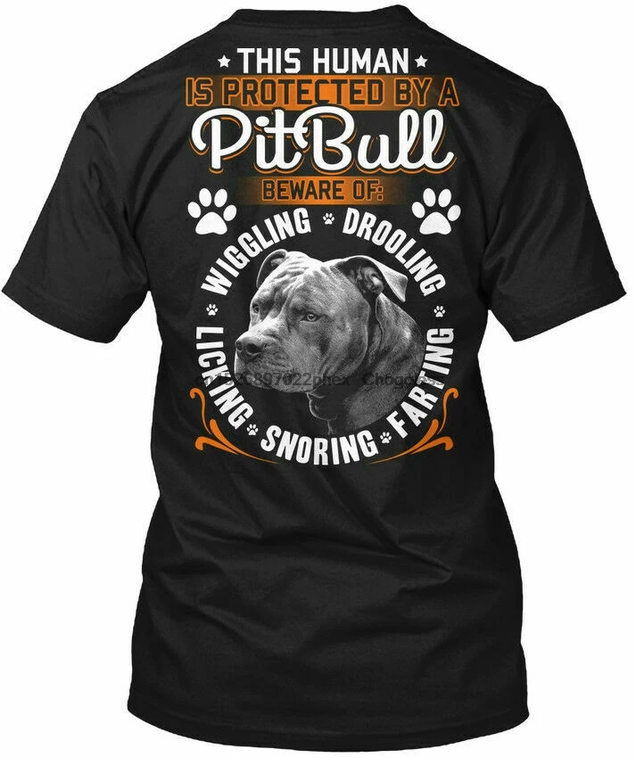Питбулл любовь-Этот человек защищен питбуля футболка хлопок | Мужская одежда