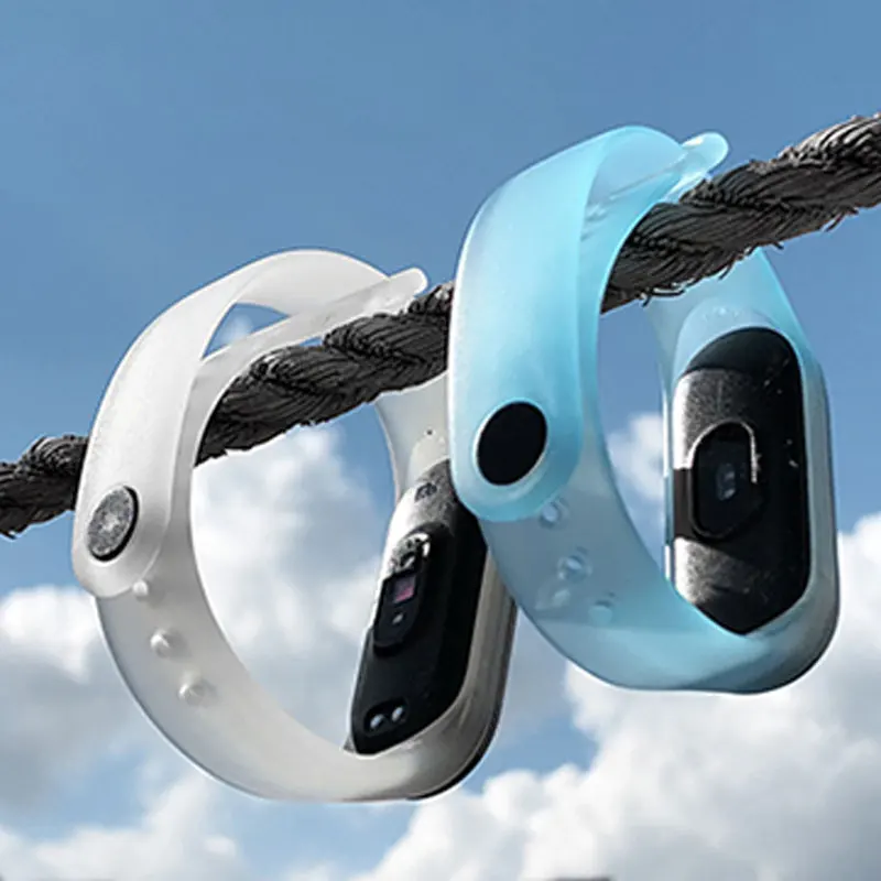 Браслет M3 M4 для Xiaomi Mi Band 4 3 прозрачный силиконовый черный ремешок на запястье
