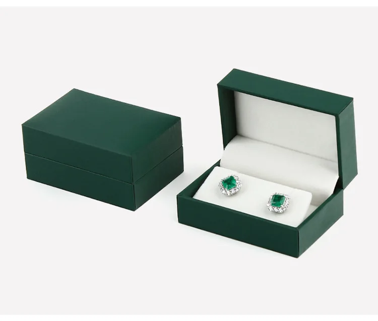 Quality Stud Earring Jewelry Storage Presentation Packaging Gift Boxes Faux Leather Piercing Nail Pendant Necklace Organizer Box