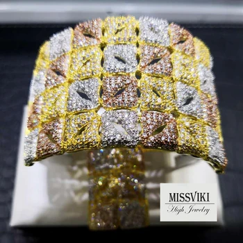 

missvikki High Quality Luxury Bold African Bangle Ring Set For Women Cubic Zircon Pave Wedding Saudi Arabic Dubai Jewelry Sets