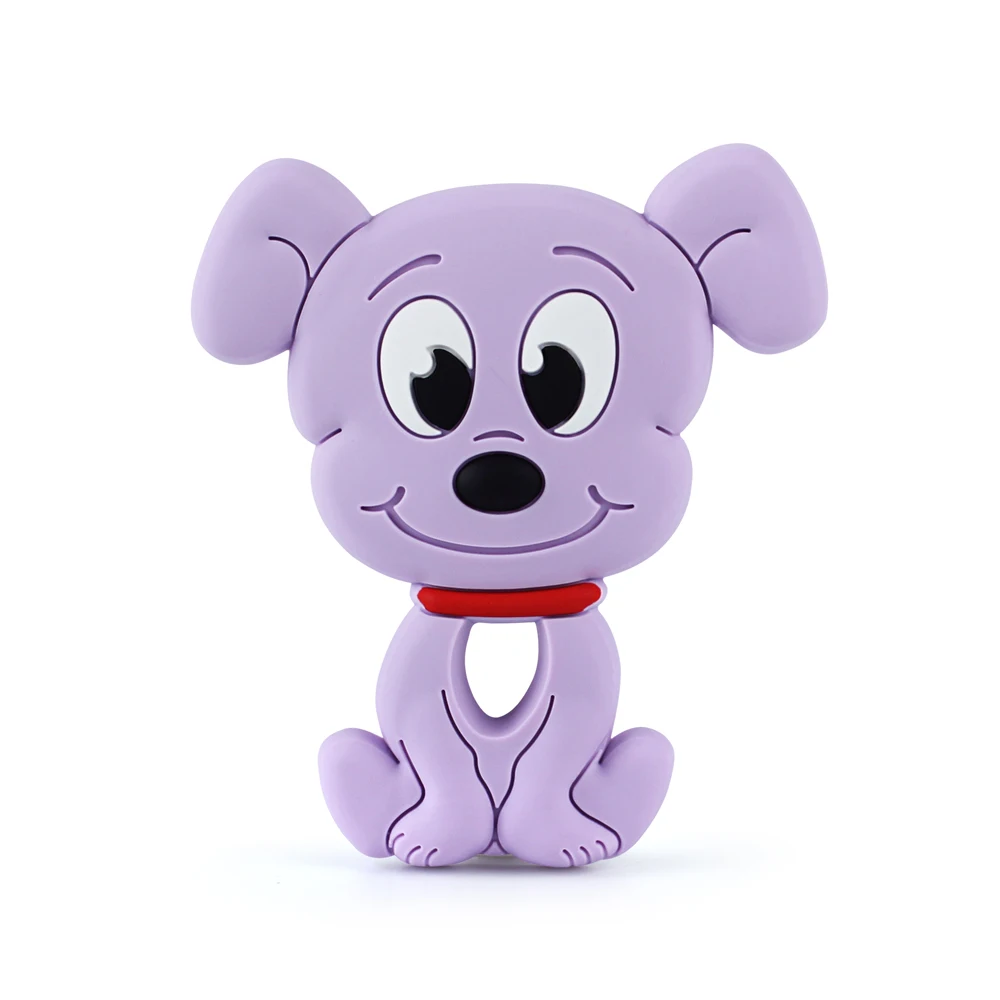63 Purple-1pc Keep& grow, Силиконовые Прорезыватели для собак, пищевое животное, подарок для прорезывания зубов, жевательные игрушки для малышей, аксессуары для грызунов - Цвет: 63 Purple-1pc