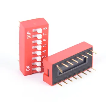 

New Switch Kit In Box 1 2 3 4 5 6 8 Way 2.54mm Toggle Switch Red Snap Switches Mixed Kit Each 5PCS Combination Set 35PCS/LOT