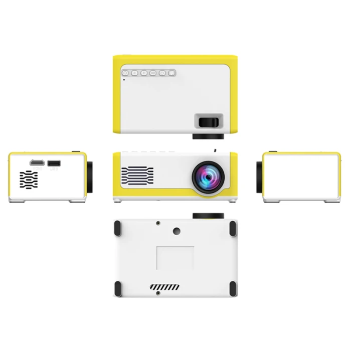 Светодиодный мини-проектор с ЖК-дисплеем высокой четкости, портативный домашний проектор для мобильного телефона PUO88