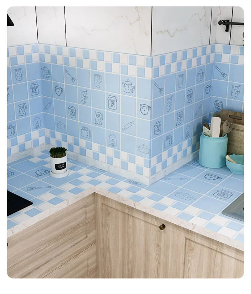 Asiproper Tile Style Decals 20 Unidades, para Azulejos de 15 x 15 cm Adhesivos para Azulejos de Cocina y baño 