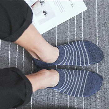 

KANCOOLD socks Men's single belt Cotton Non-slip Invisible Stripes Comfortable breathable Low To Help Ship socks men 2020mar6