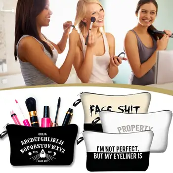 

Multifunction Travel Cosmetic Bag Women Makeup Bags Toiletries Organizer Female Storage Letters Prints Make Up Case
