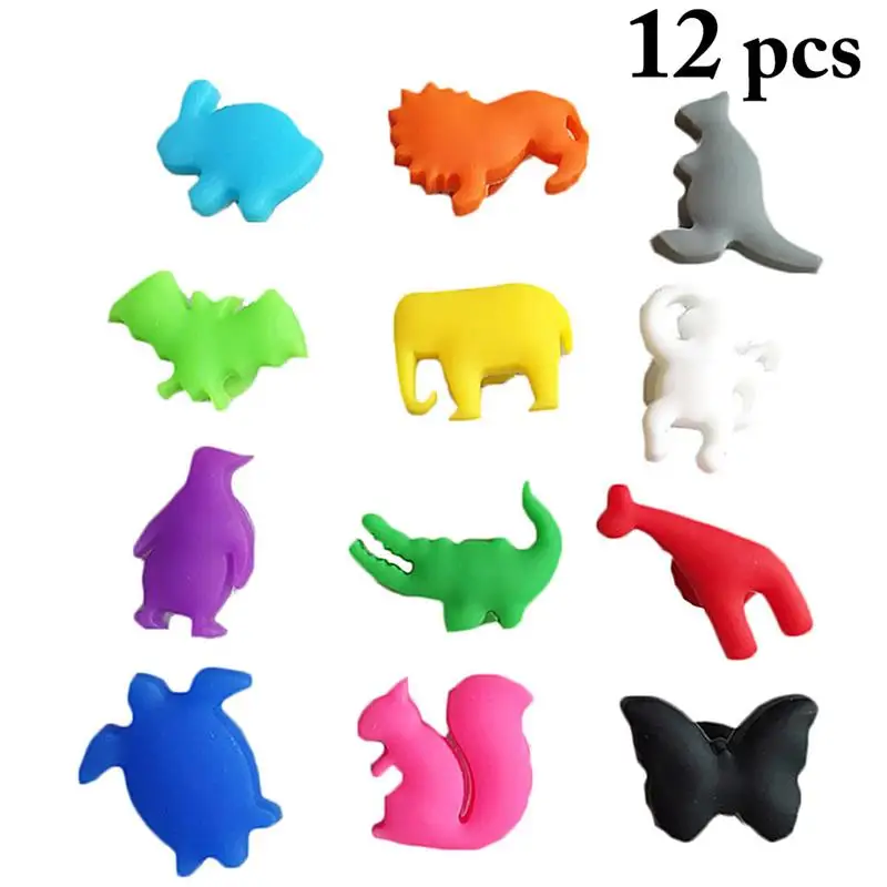 Animal Suction Cup Wine Glass Silicone Label Wine Glasses Recognizer Marker IJ