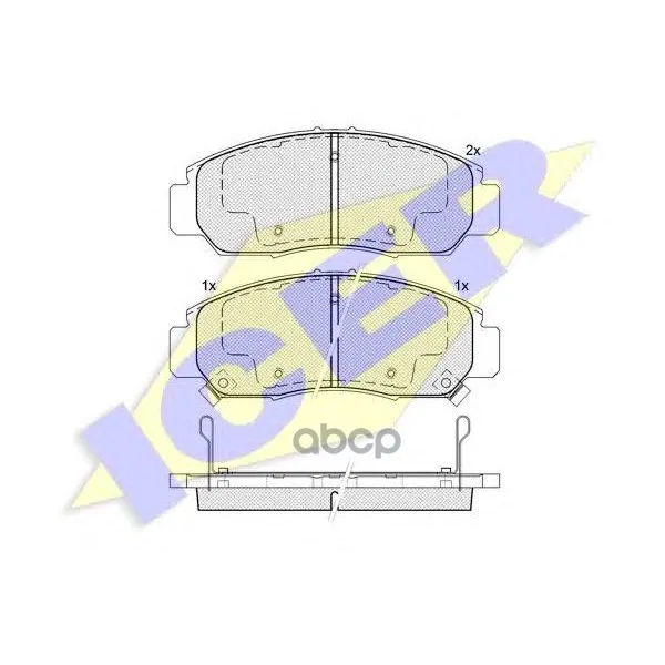 181543_колодки Дисковые Передние! Honda Jazz 1.2i/1.4 02/Stream 1.7i/2.0i 01 Icer 181543 Icer арт. 181543